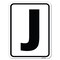 Signmission Sign with Letter J Heavy-Gauge Aluminum Rust Proof Parking Sign A-1824-22946 - alternate 1